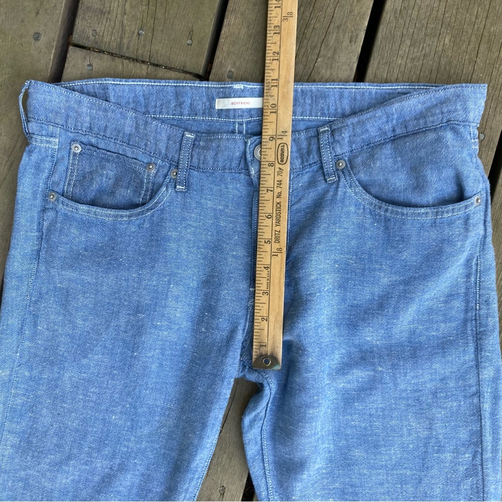 Rare Linen LEVI’S Jeans Relax Fit Boyfriend Blue Lightweight Size 30 - Picture 15 of 16